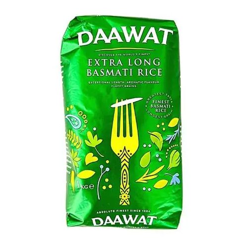 Daawat Extra Long Basmati Rice 1kg – Extra hosszú szemű basmati rizs