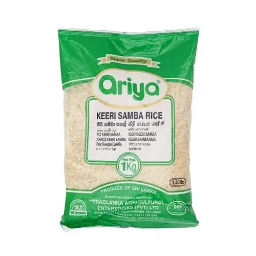 Ariya Keeri Samba Parboiled Rice 1kg – Előfőzött Keeri Samba rizs