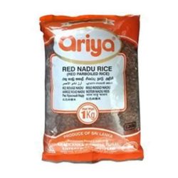   Ariya Parboiled Red Nadu Rice 1kg – Előfőzött vörös Nadu rizs