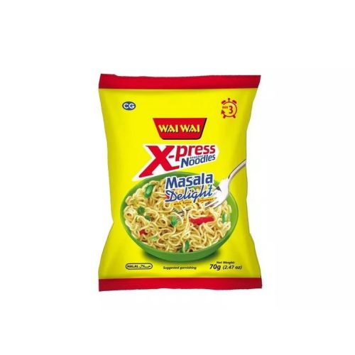 Wai Wai X-Press Noodles Masala 70g – Instant tészta masala ízesítéssel