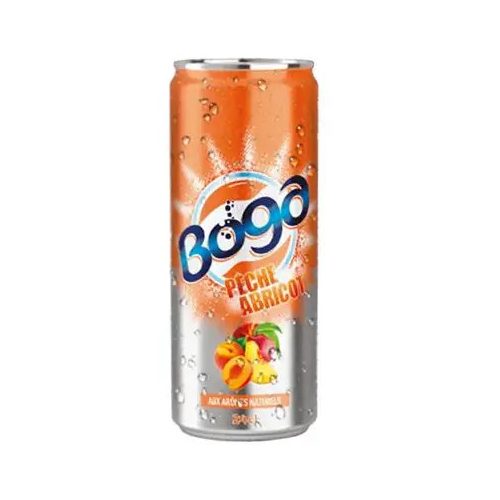 Boga őszibarack–sárgabarack ízű szénsavas üdítőital 240 ml – Boga Peach-Apricot 240ml