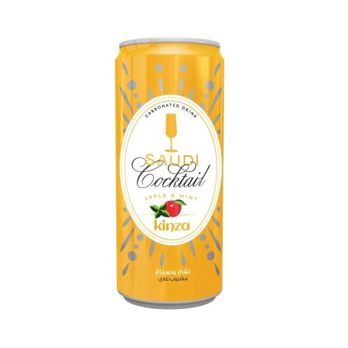 Kinza Saudi Cocktail alma–menta ízű szénsavas üdítőital 250 ml – Kinza Saudi Cocktail Apple & Mint 250ml