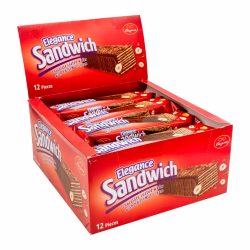   Elegance Sandwich kakaókrémes, csokoládébevonatú ostya – Elegance Sandwich Cocoa Wafer 12db