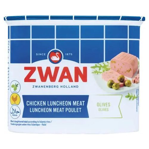 Chicken Luncheon Meat olives Zwan (csirkelöncs hús) 340g